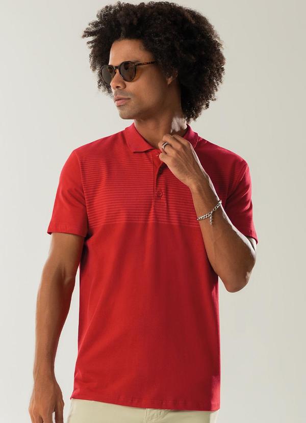 Exco - Camisa Polo Comfort Básica Vermelho 1
