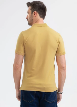 Exco - Camisa Polo em Algodão Amarelo Médio - EXCO