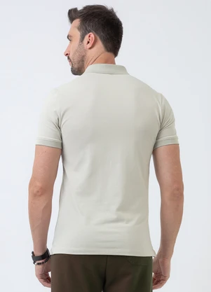 Exco - Camisa Polo em Algodão Cinza Claro - EXCO