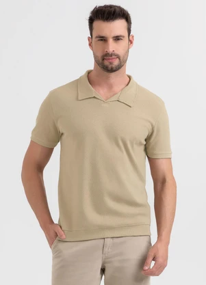 Exco - Camisa Polo em Algodão Marrom Claro - EXCO