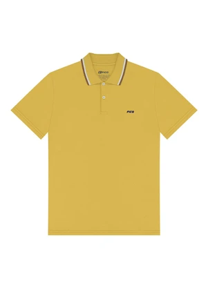 Fico - Camisa Polo em Algodão Penteado Amarelo - FICO