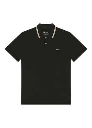 Fico - Camisa Polo em Algodão Penteado Preto - FICO