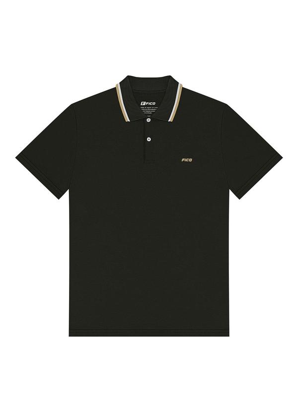 Fico - Camisa Polo em Algodão Penteado Preto