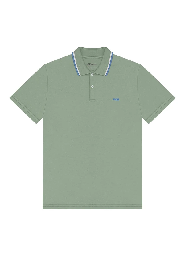 Fico - Camisa Polo em Algodão Penteado Verde 3