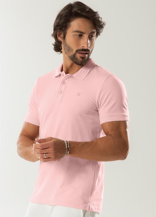 Exco - Camisa Polo em Algodão Premium Rosa