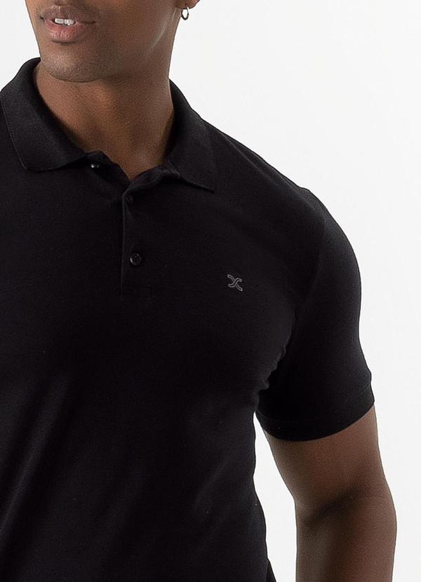 Exco - Camisa Polo em Algodão Preto 3