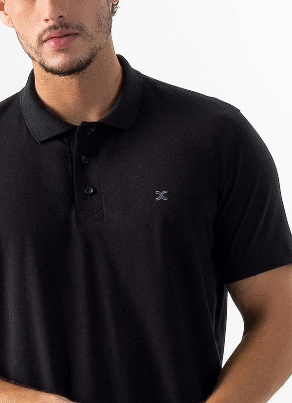 Exco - Camisa Polo em Algodão Preto 3