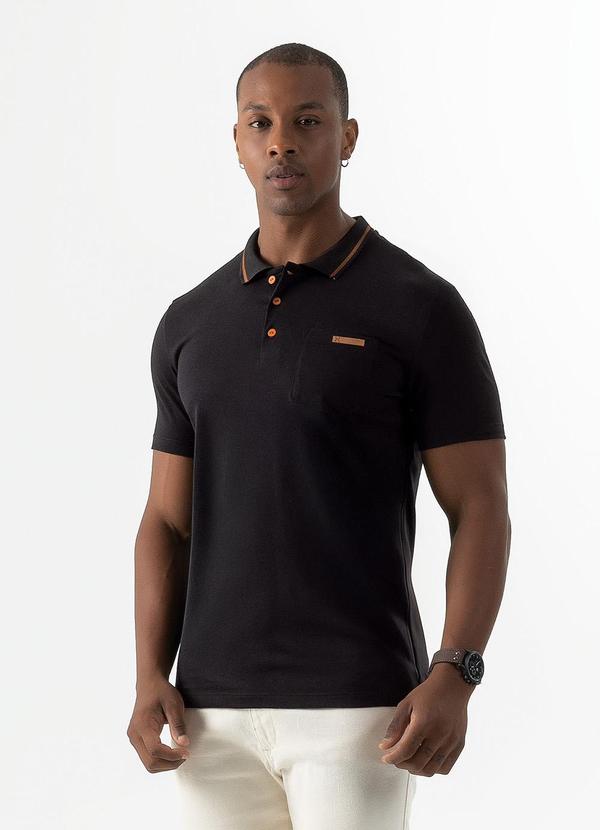 Exco - Camisa Polo em Algodão Preto 1