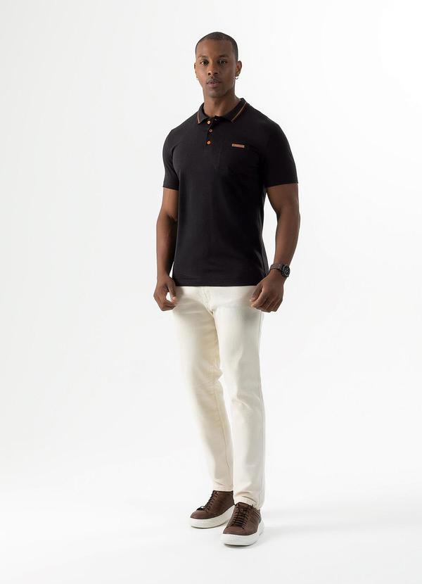 Exco - Camisa Polo em Algodão Preto 4