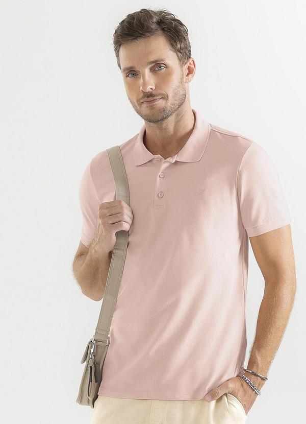 Exco - Camisa Polo em Algodão Rosa Claro