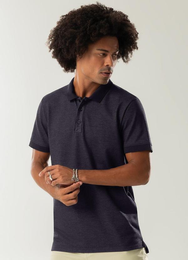 Exco - Camisa Polo em Malha com Bordado Preto