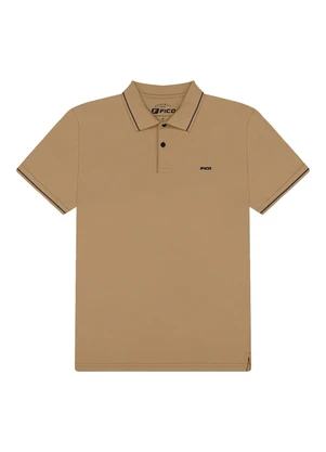 Fico - Camisa Polo em Malha Piquet Bege - FICO