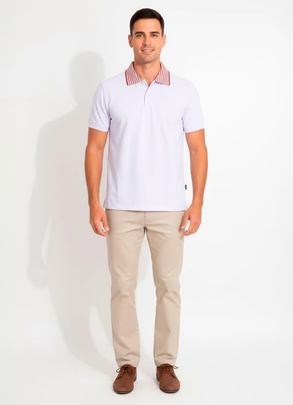 Multimarcas - Camisa Polo em Malha Piquet Branco 4