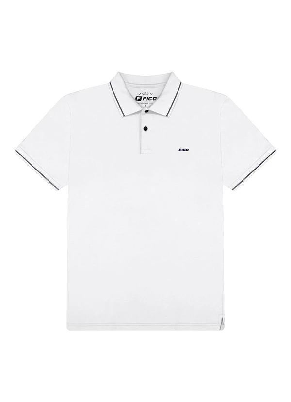 Fico - Camisa Polo em Malha Piquet Branco