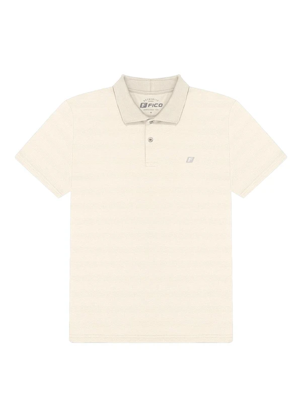 Fico - Camisa Polo em Malha Texturizada Branco