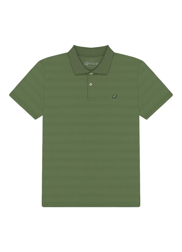 Fico - Camisa Polo em Malha Texturizada Verde