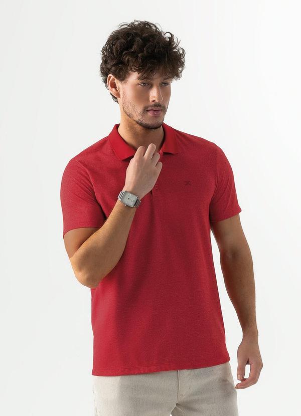Exco - Camisa Polo em Malha Vermelho Escuro 1