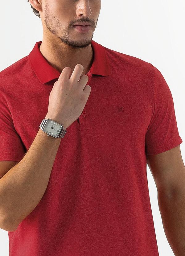 Exco - Camisa Polo em Malha Vermelho Escuro 3