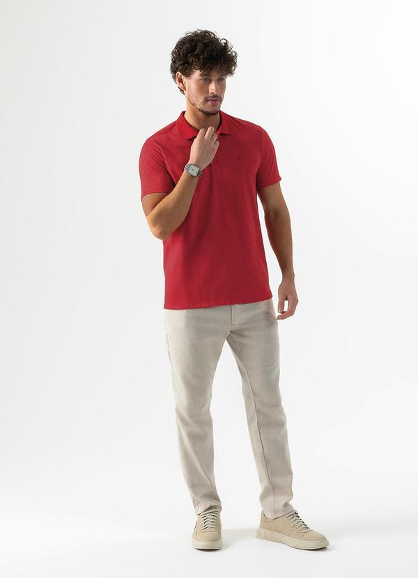 Exco - Camisa Polo em Malha Vermelho Escuro 4