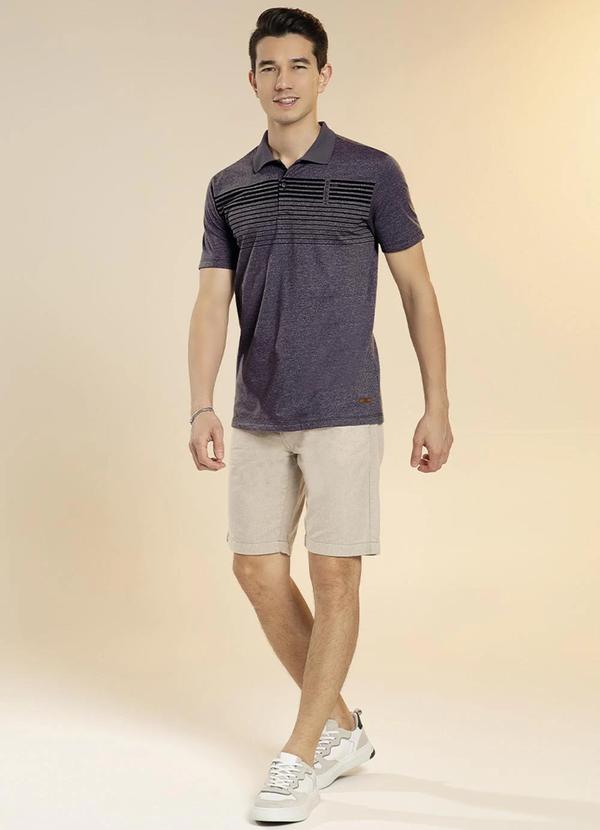 Habana - Camisa Polo em Meia Malha com Patch Cinza 2