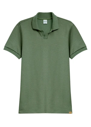Malwee - Camisa Polo em Moletinho Verde - MALWEE