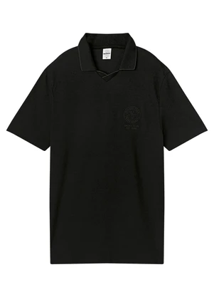 Malwee - Camisa Polo em Piquet com Bordado Preto - MALWEE