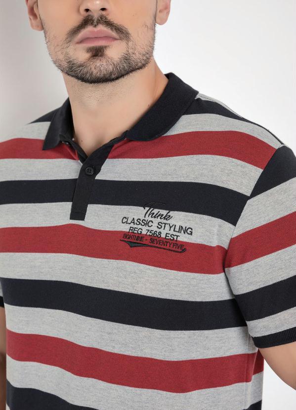 Cia Gota - Camisa Polo Listrada com Bordado Cia Gota 3