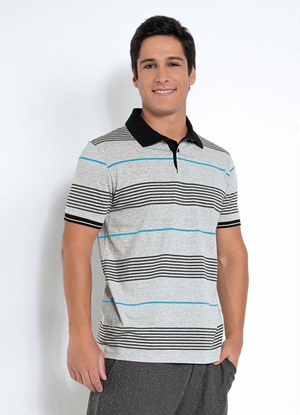 Cia Gota - Camisa Polo Listrada Mescla Cia Gota 3