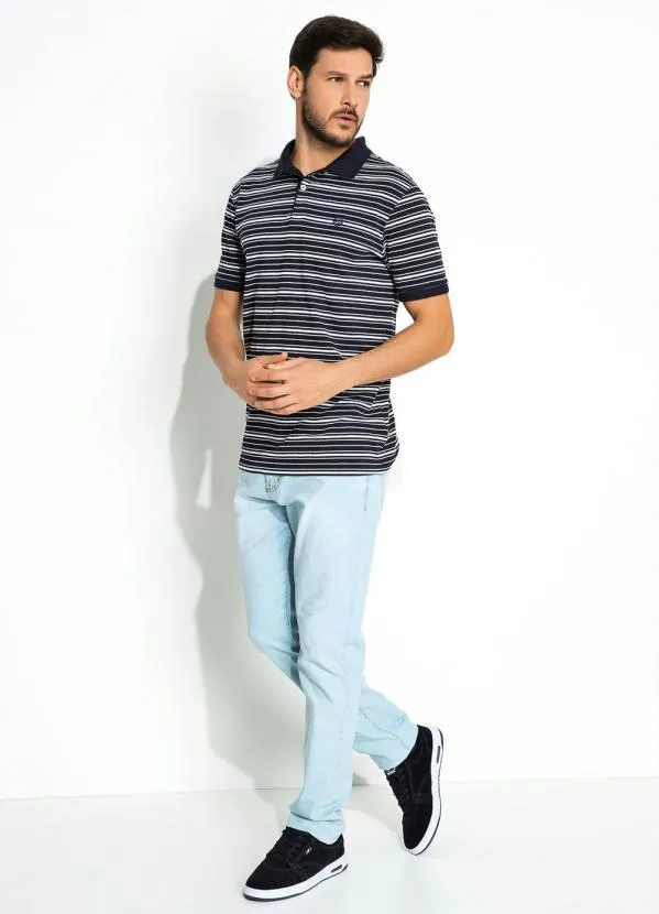 Cia Gota - Camisa Polo Listras Maquinetada Cia Gota 3