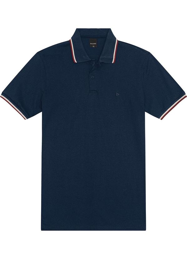 Malwee - Camisa Polo Malha Trabalhada Azul 3