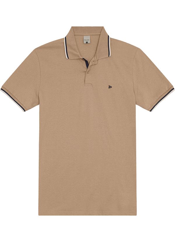 Malwee - Camisa Polo Malha Trabalhada Bege