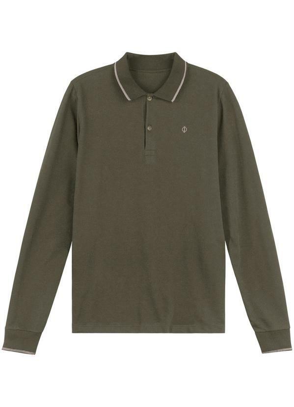 Diametro - Camisa Polo Manga Longa Meia Malha Strong Verde