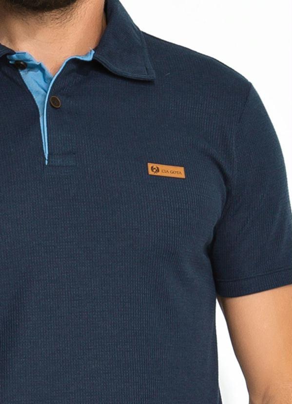 Cia Gota - Camisa Polo Marinho Malha Favo Cia Gota 3