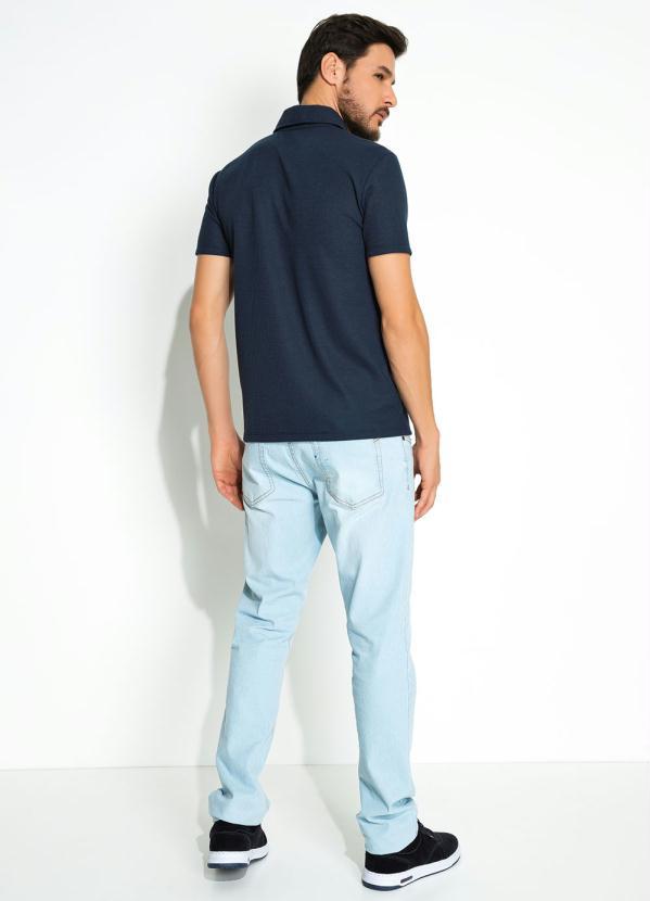 Cia Gota - Camisa Polo Marinho Malha Favo Cia Gota 5