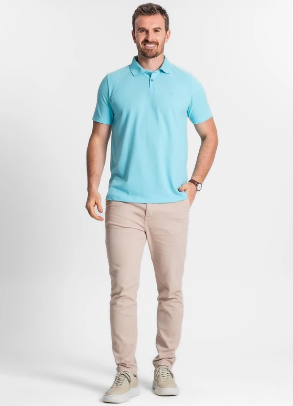 Diametro - Camisa Polo Masculina Azul 3