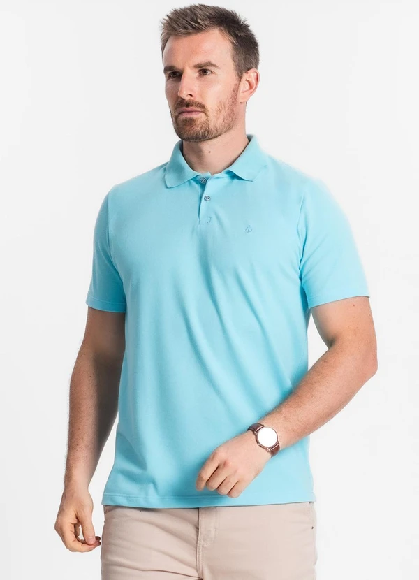 Diametro - Camisa Polo Masculina Azul 4