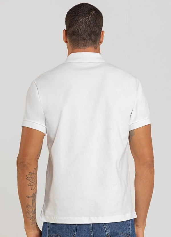 Just Basic - Camisa Polo Masculina Branco 2