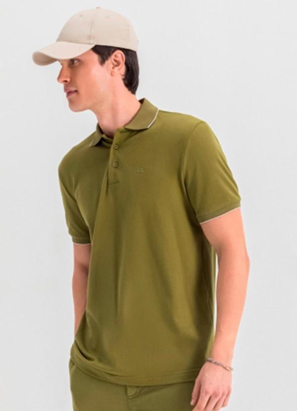 Essendi - Camisa Polo Masculina de Piquet Verde