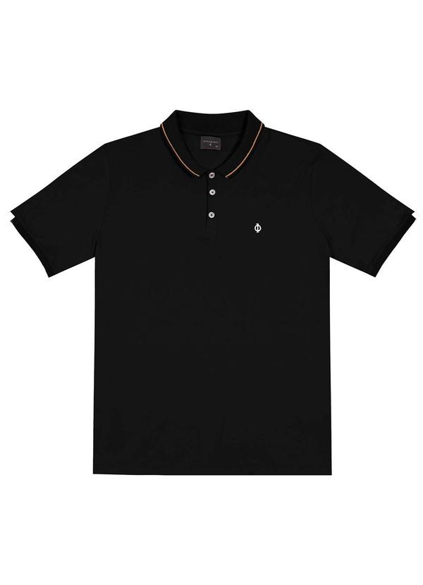 Diametro - Camisa Polo Masculina em Cotton Preto