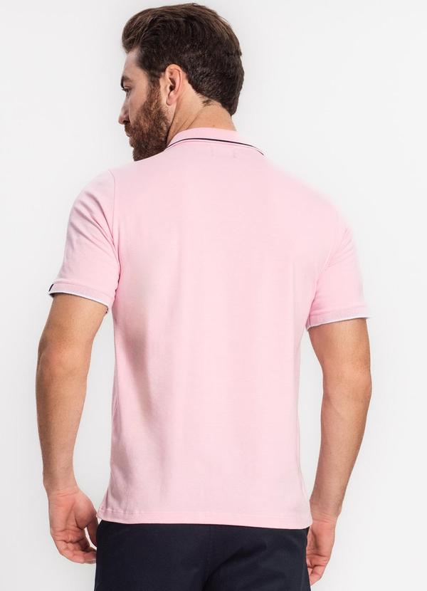 Diametro - Camisa Polo Masculina em Cotton Rosa 2