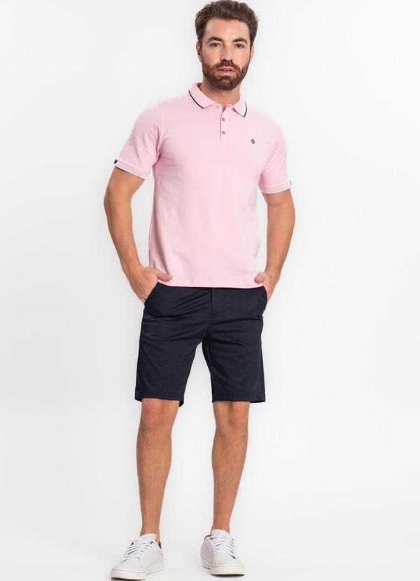 Diametro - Camisa Polo Masculina em Cotton Rosa 3