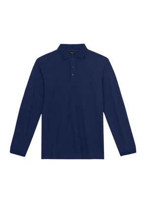 Essendi - Camisa Polo Masculina em Piquet Azul - ESSENDI