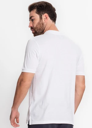 Diametro - Camisa Polo Masculina em Piquet Branco - DIAMETRO