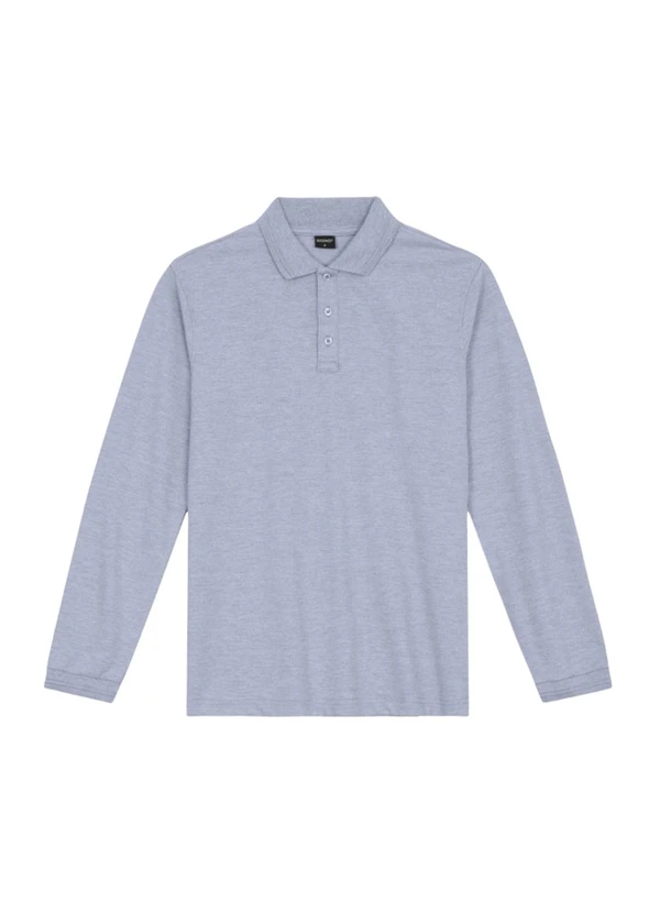 Essendi - Camisa Polo Masculina em Piquet Cinza