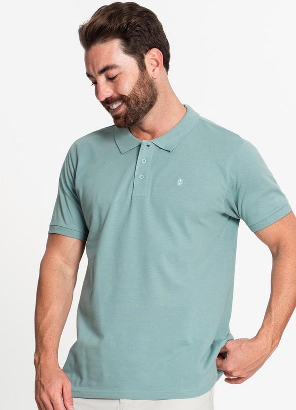 Diametro - Camisa Polo Masculina em Piquet Verde