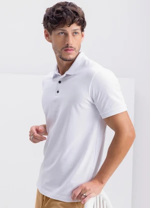 Essendi - Camisa Polo Masculina Essencial Branco - ESSENDI