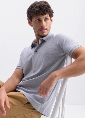 Essendi - Camisa Polo Masculina Essencial Cinza - ESSENDI