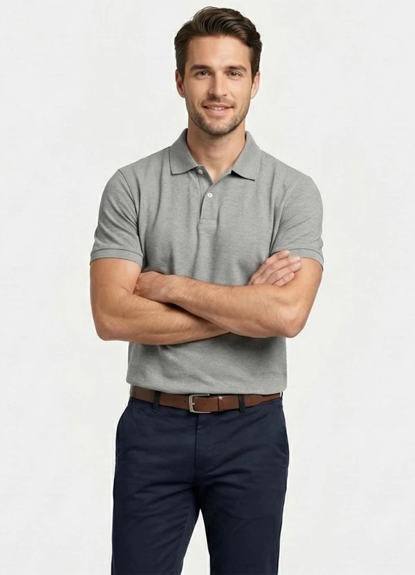 Yends Fashion - Camisa Polo Masculina Piquet Azul 2