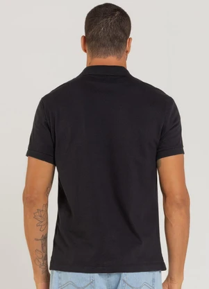 Just Basic - Camisa Polo Masculina Preto - JUST BASIC