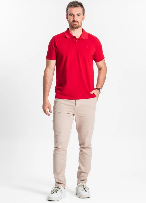 Diametro - Camisa Polo Masculina Vermelho 3